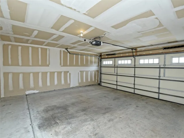 an outdoor space with seating