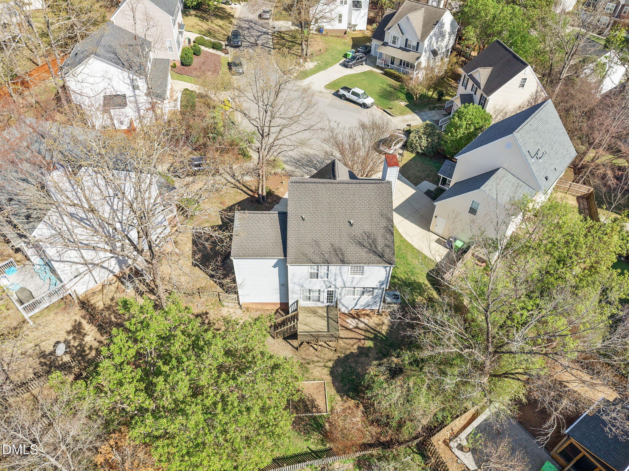 9220 Pennythorne Court Raleigh, NC 27615 - Photo 44 of 49 an aerial view of residential house with outdoor space