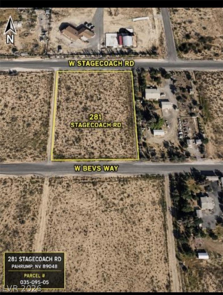 281 West Stagecoach Road Pahrump, NV 89060 - Photo 2 of 5 Secure a vast, undeveloped lot with street frontage for your future desert oasis.