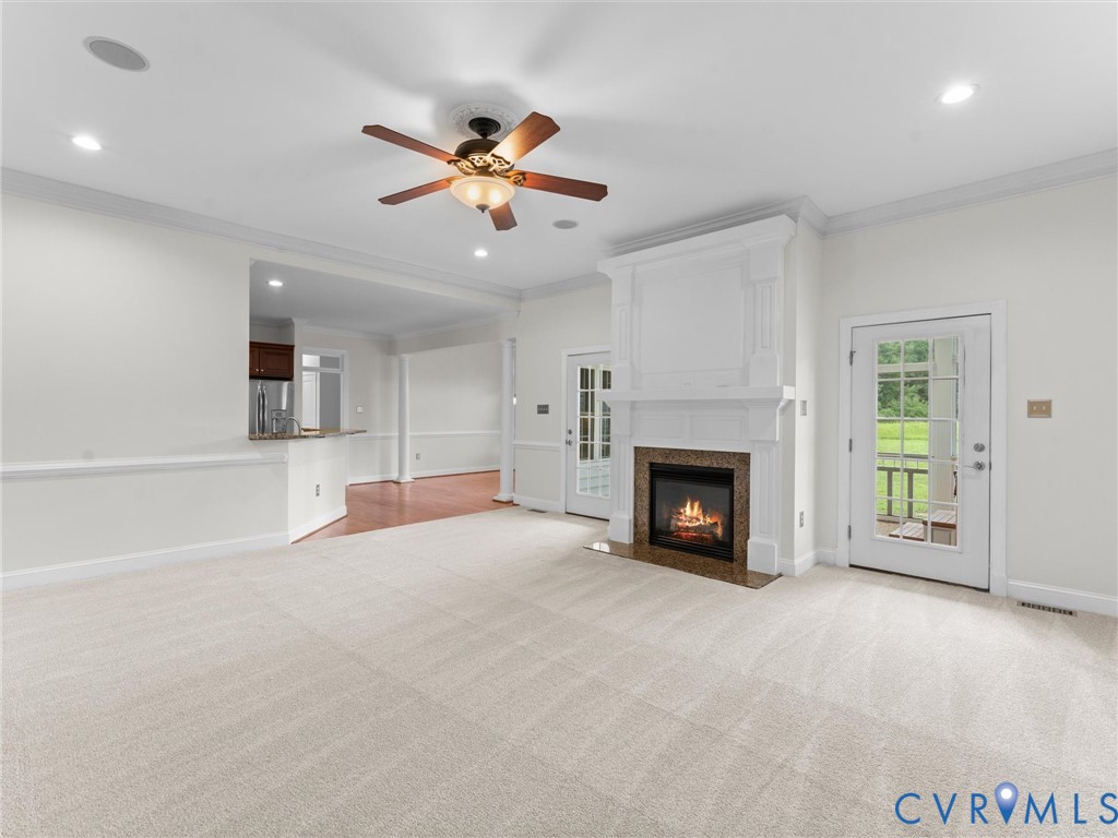 6611 Ammon Road Ford, VA 23850 - Photo 23 of 78 Living area featuring a fireplace with a granite s