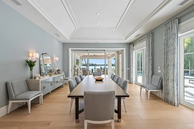 a bedroom with a bed and a table in it