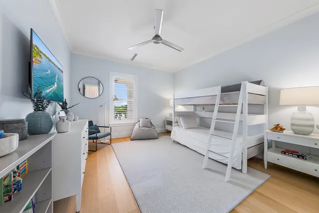 a view of a yard with plants and trees