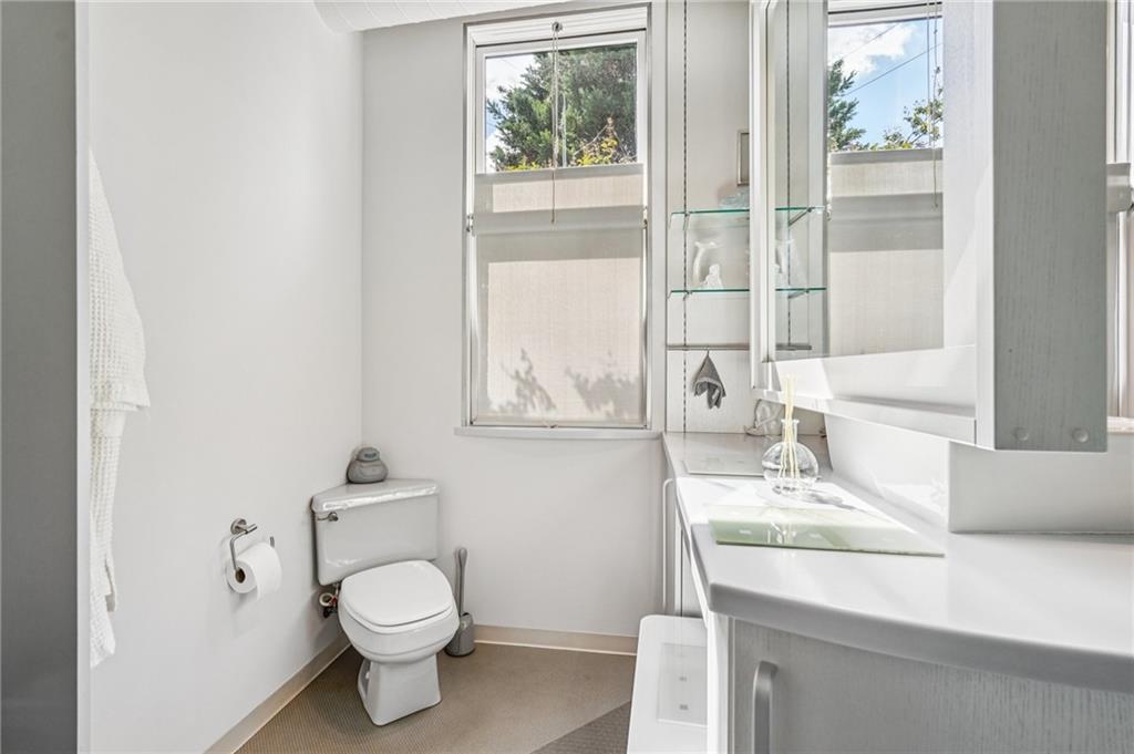 205 Walker Street Southwest, Unit G8 Atlanta, GA 30313 - Photo 28 of 41 a bathroom with a toilet a sink and a window