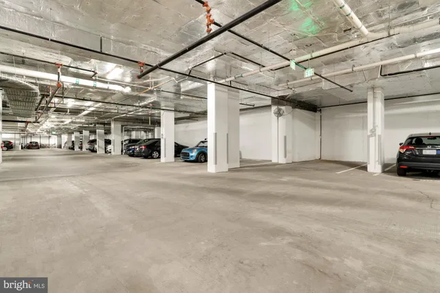 a view of a car garage