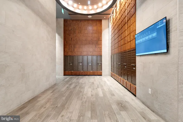 a view of a house with a wooden floor and a potted plant
