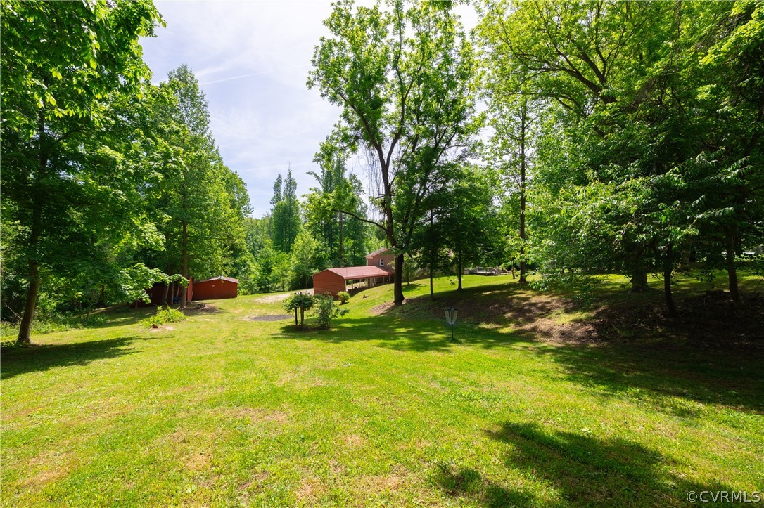 6039 Old Nottoway Road Crewe, VA 23930 - Photo 43 of 46 a view of a garden with a bench