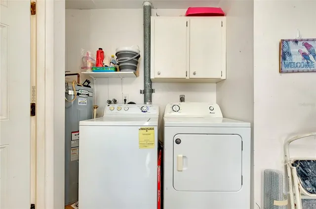 a view of swimming pool with a slide