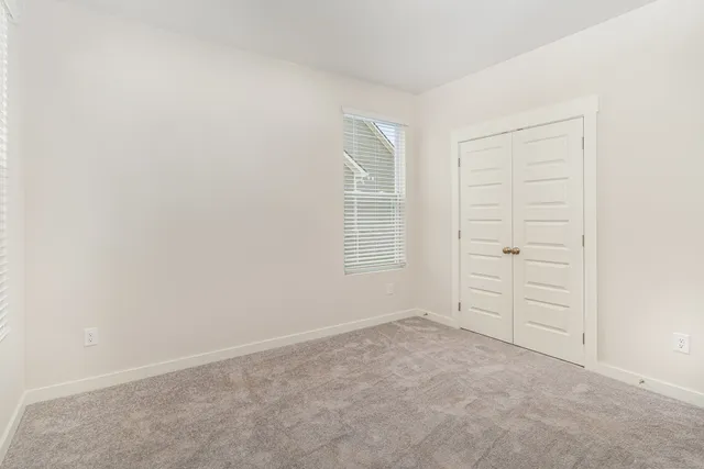 an empty room with a natural light