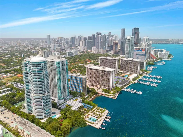 a view of a city with tall buildings
