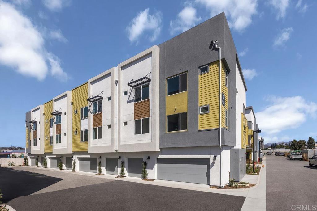 a front view of a building with street