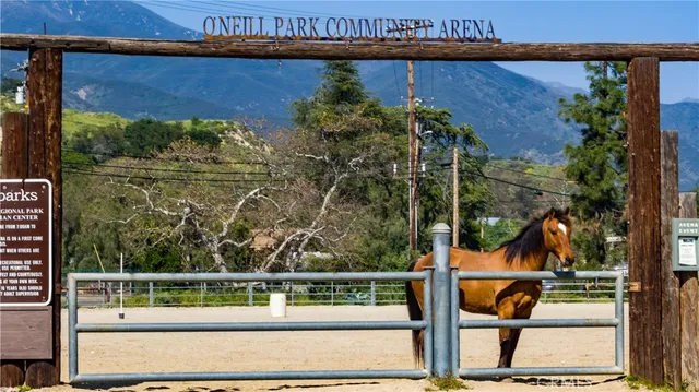 an aerial view of a house with a yard and lake view