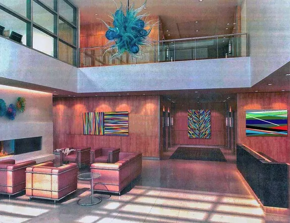 an outdoor living area with furniture and a fireplace