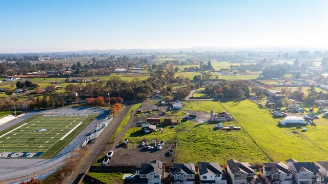 an aerial view of a city