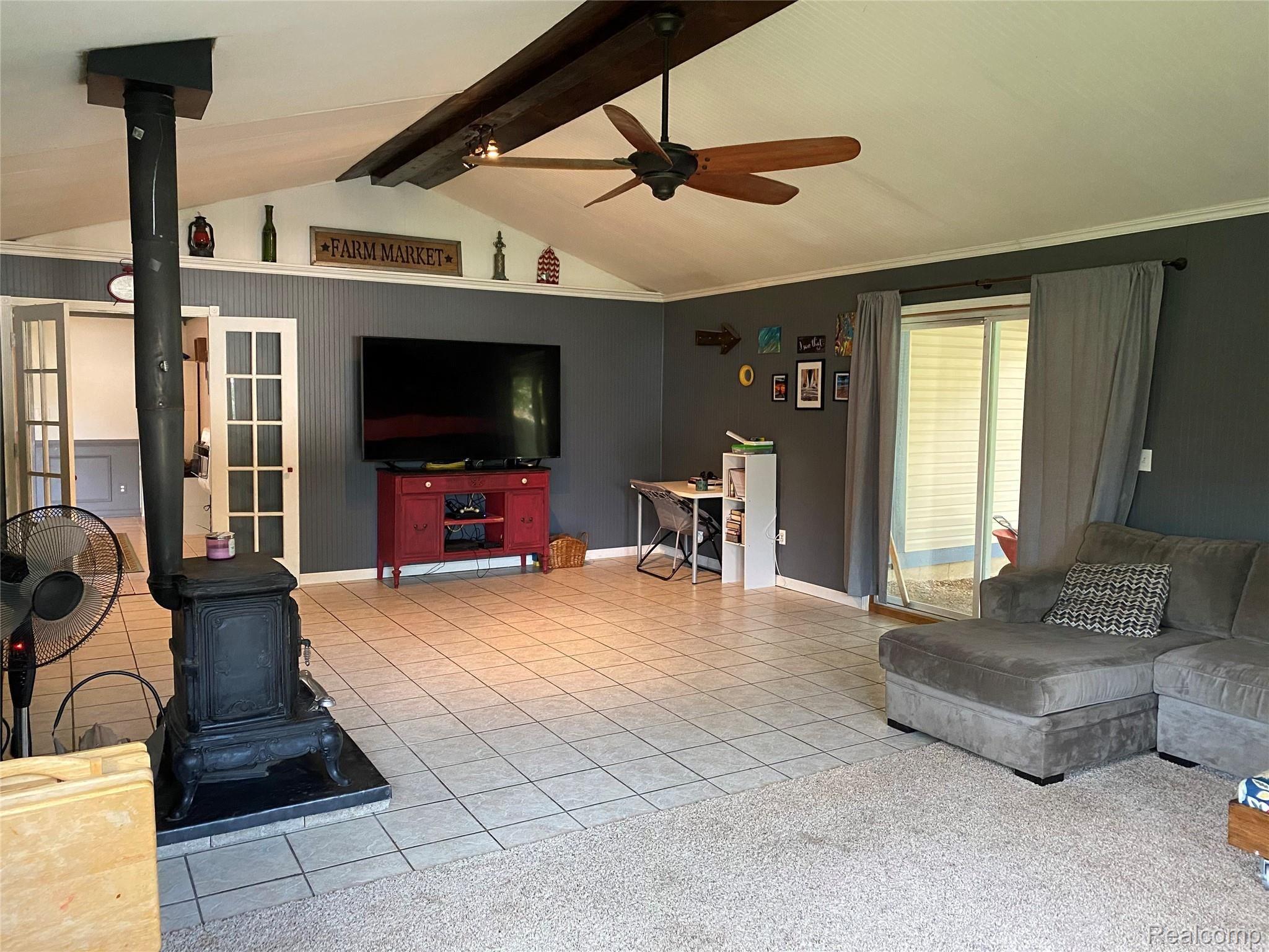 13343 Jennings Road Linden, MI 48451 - Photo 4 of 31 27 x 15 Great Room! Vaulted Ceiling! Door Wall to Covered Patio! Wood Burner Save On Heating Cost!