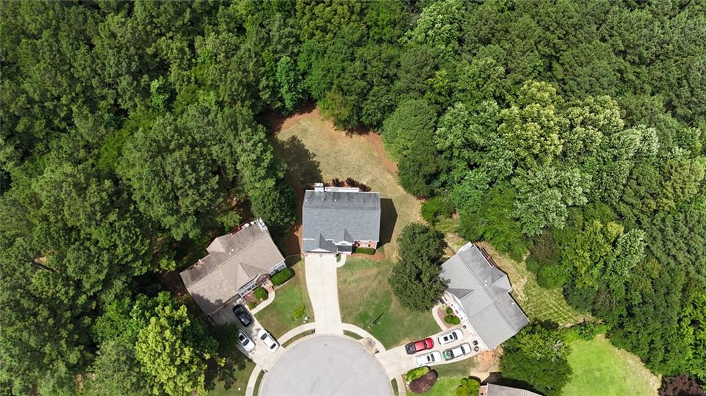 43 Ivy Mist Lane Acworth, GA 30101 - Photo 42 of 58 an aerial view of a house with a yard and trees