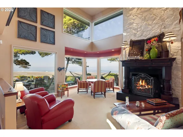 a view of a glass door with a tree