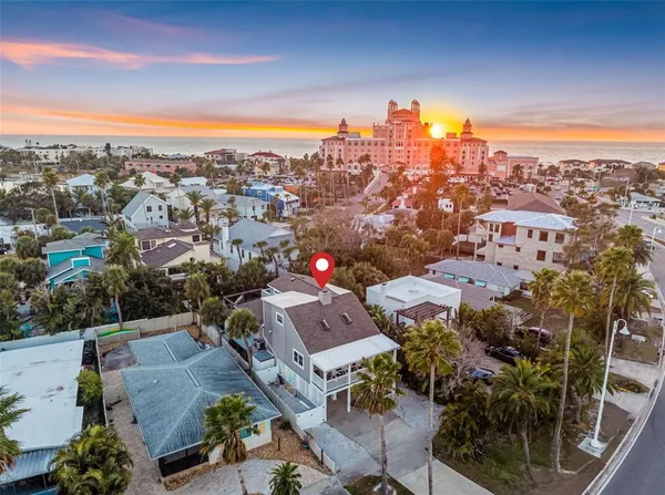 an aerial view of multiple house