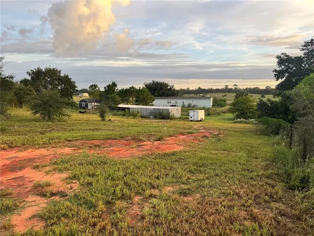 a garden view with a bench in garden