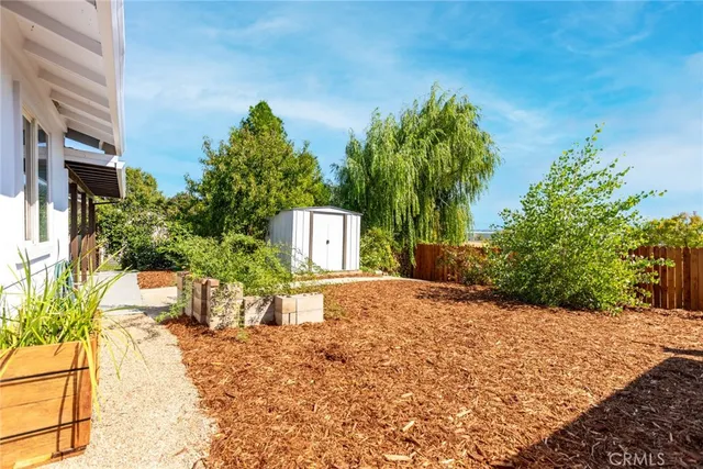 a backyard of a house