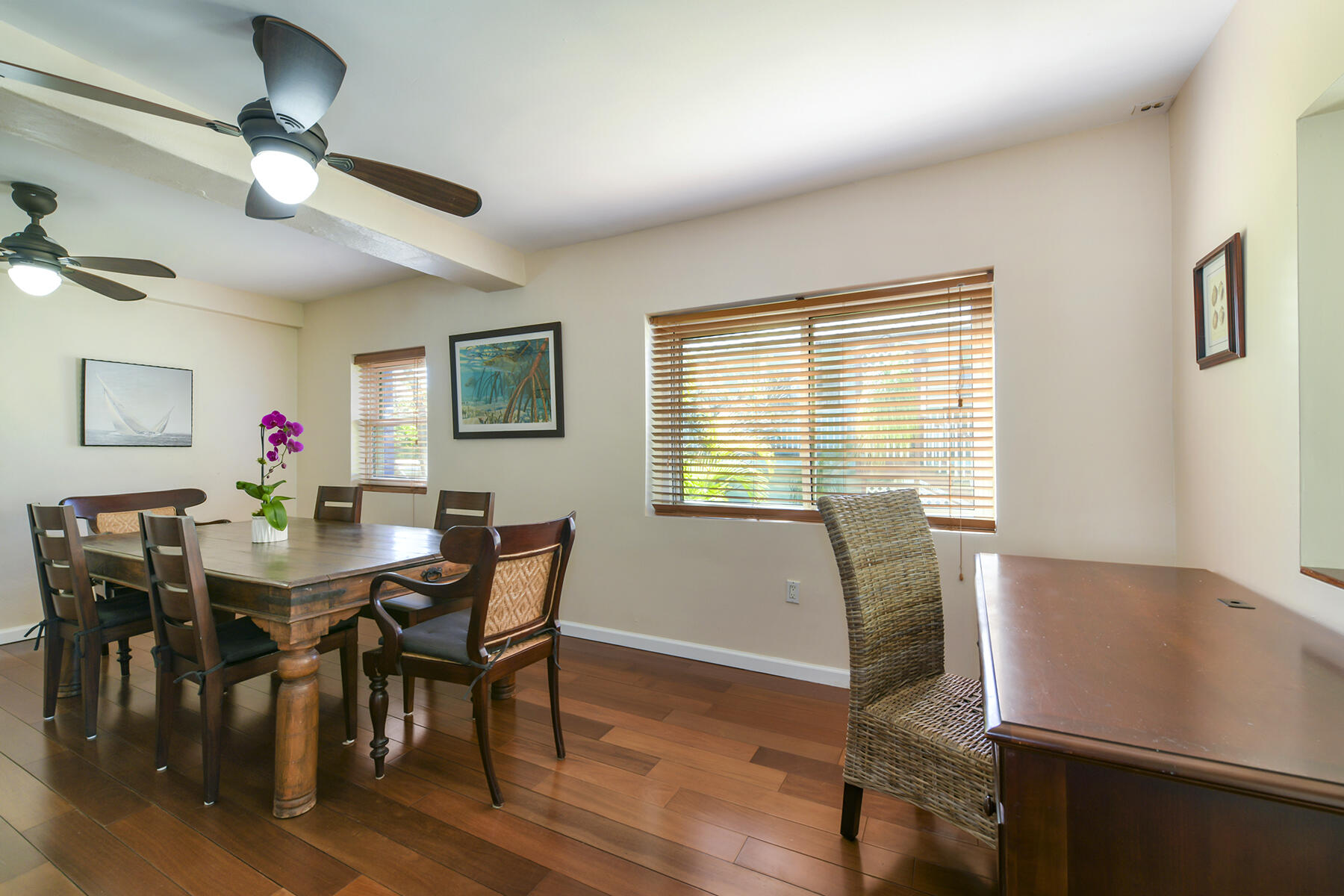 109 Beach Road Islamorada, FL 33036 - Photo 18 of 30 a view of a dining room with furniture and a window