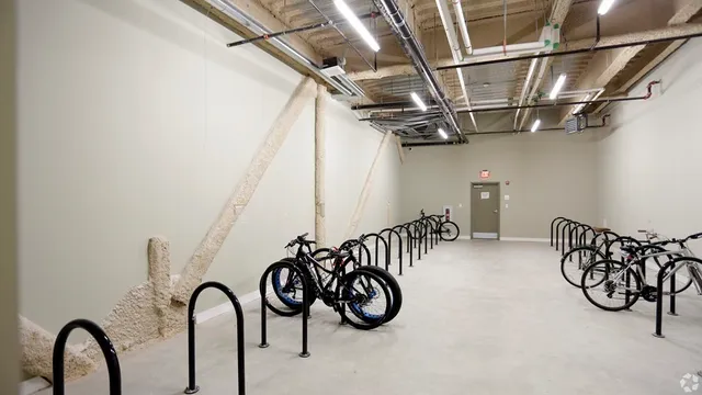 a view of an bike storage