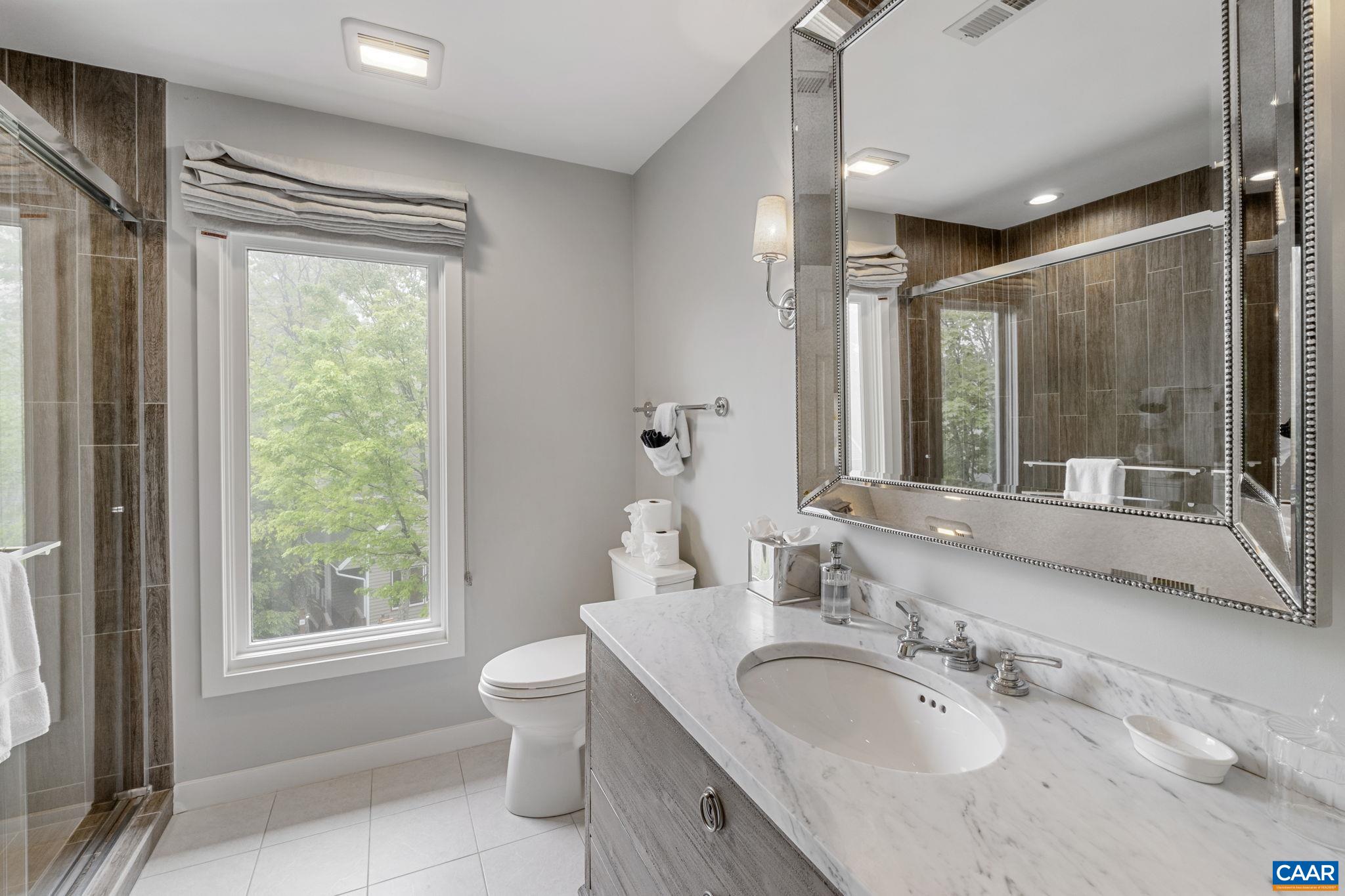 23 Trillium Cl Roseland, VA 22967 - Photo 24 of 48 a bathroom with a granite countertop sink toilet and shower