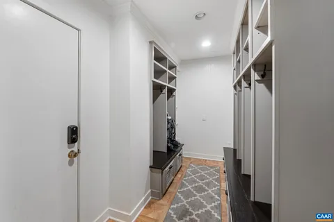 a view of hallway with stairs