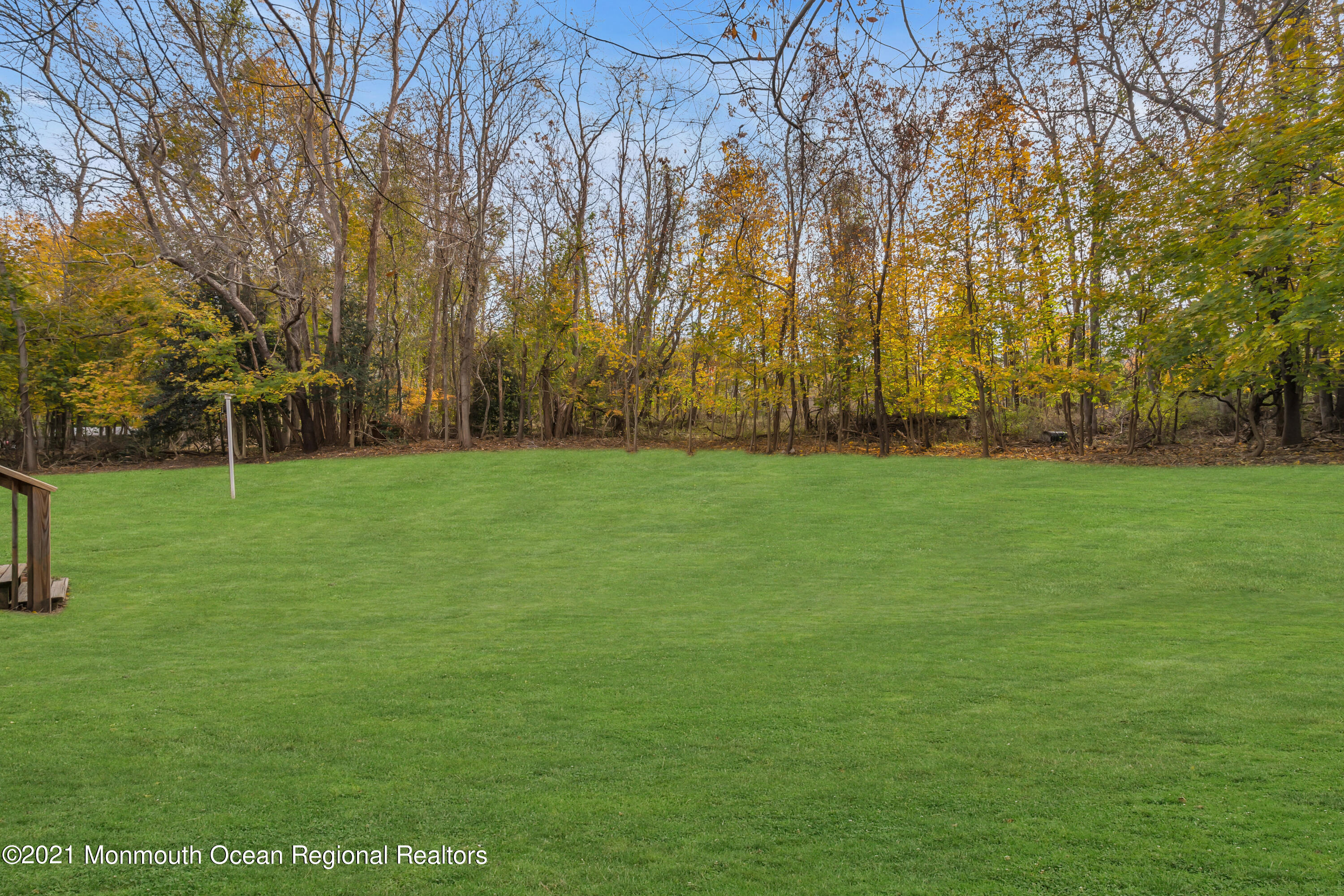 11 Tennent Road Morganville, NJ 07751 - Photo 16 of 20 a backyard of a house with lots of green space and trees