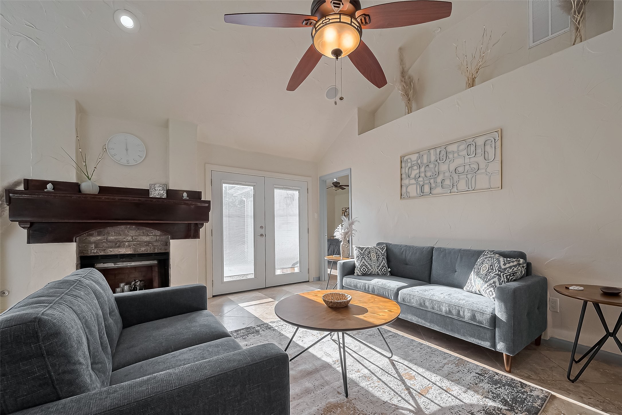 30411 Arborg Drive Spring, TX 77386 - Photo 3 of 30 a living room with furniture and a fireplace