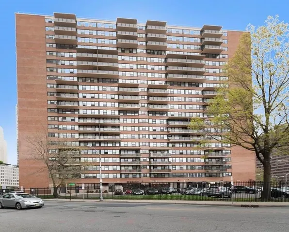 a front view of a building