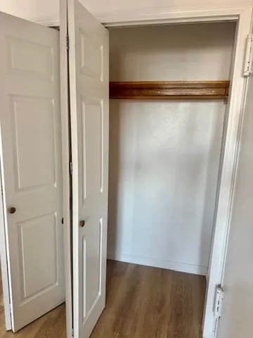 a close view of closet
