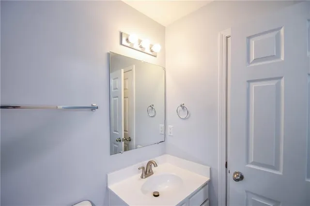 a view of small space with racks on the wall