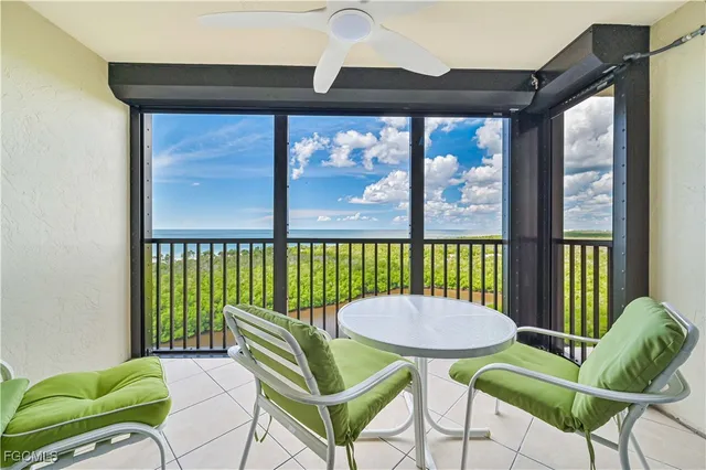a view of a porch with furniture