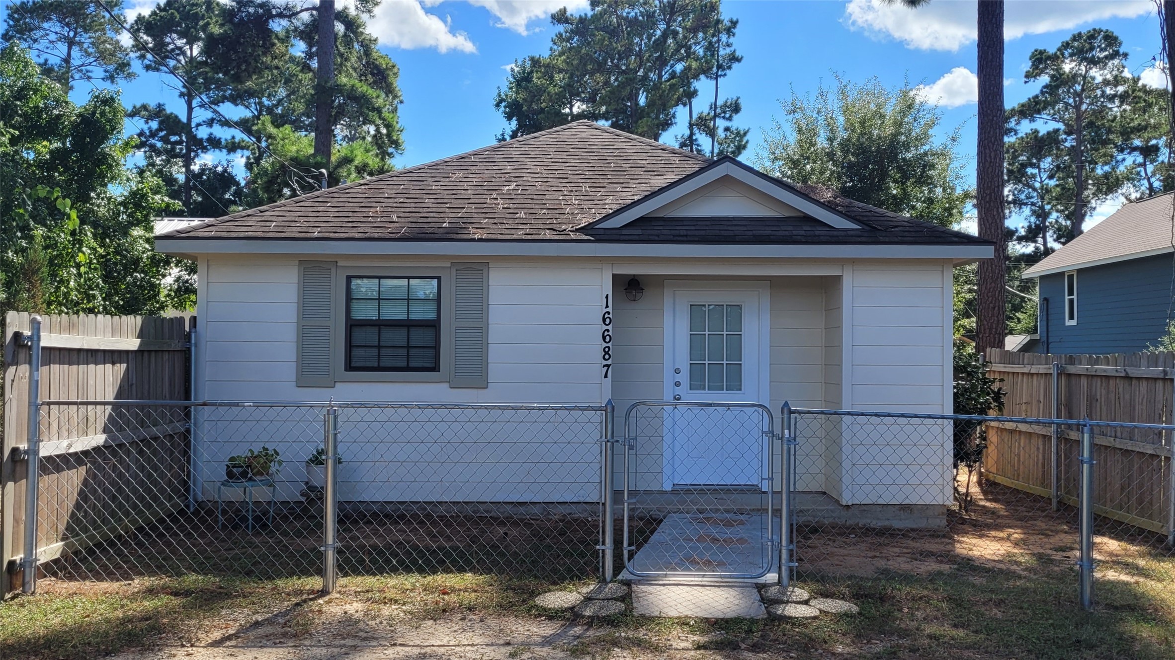 a backyard of a house