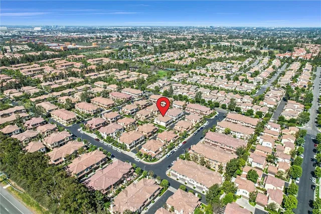 an aerial view of multiple house