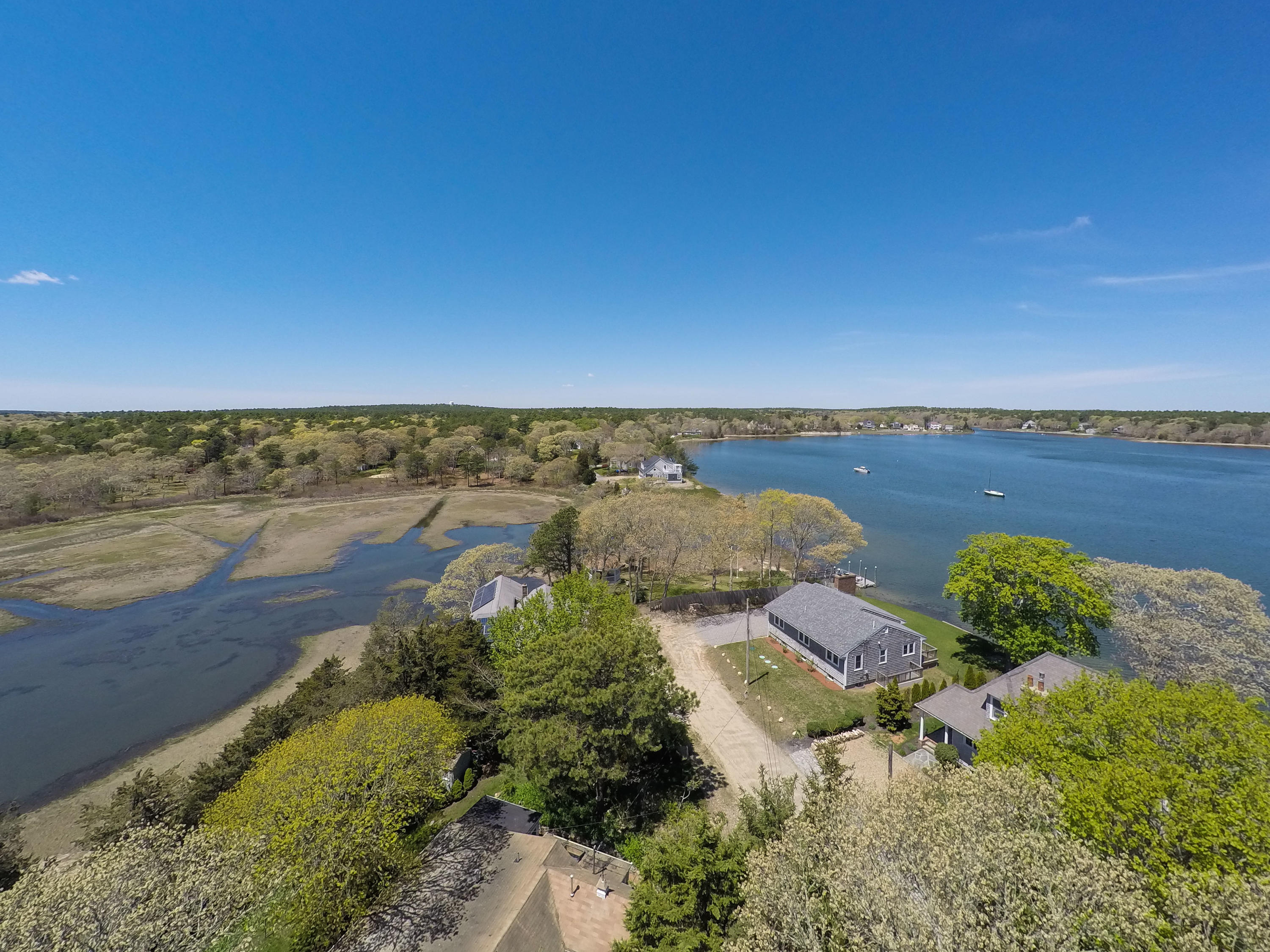 20 Over Jordan Road Wareham, MA 02571 - Photo 23 of 25 an aerial view of ocean and residential houses with outdoor space