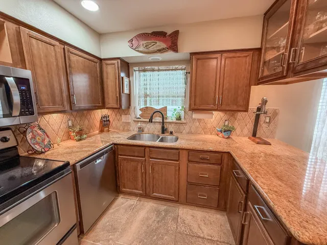 a view of a balcony with city view