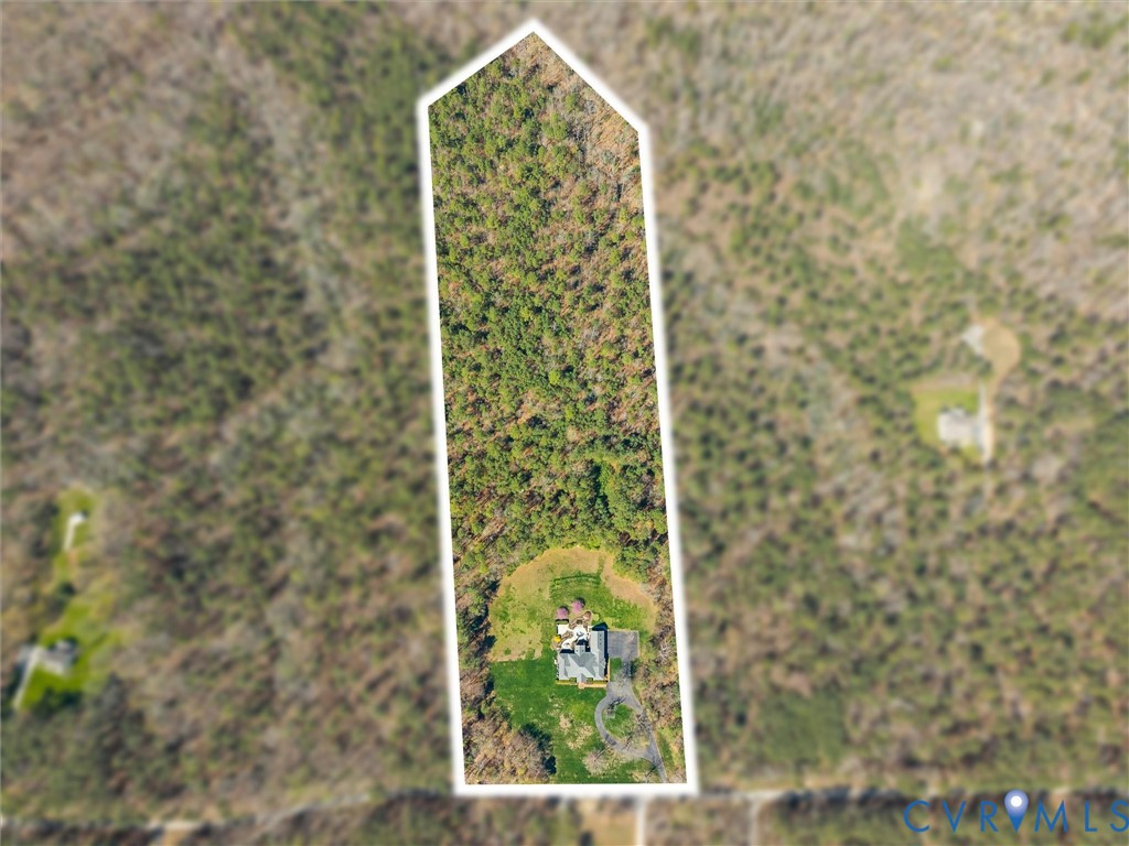 24200 Pear Orchard Road Moseley, VA 23120 - Photo 6 of 66 Aerial view with estimated lot lines