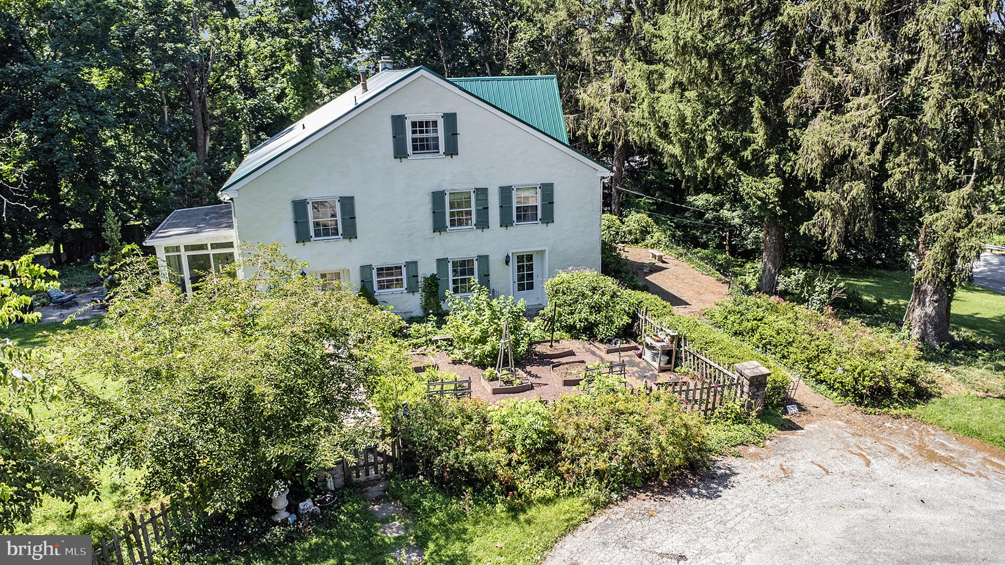 1550 Conestoga Road Chester Springs, PA 19425 - Photo 7 of 65 Aerial of side garden and entrance