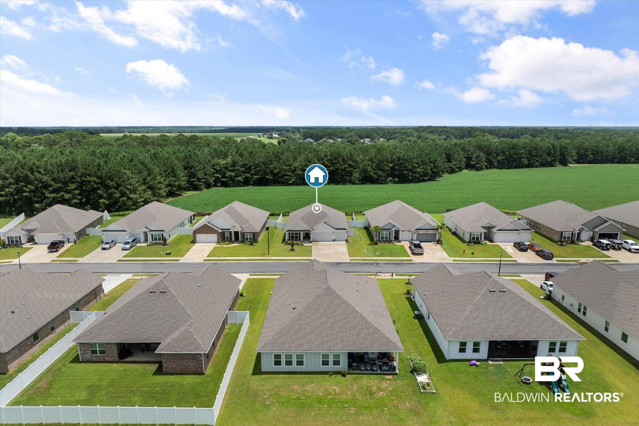 11229 Genuine Risk Circle Daphne, AL 36526 - Photo 35 of 46 Aerial perspective of suburban area with a forest
