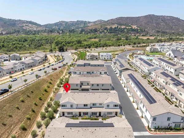 an aerial view of multiple house