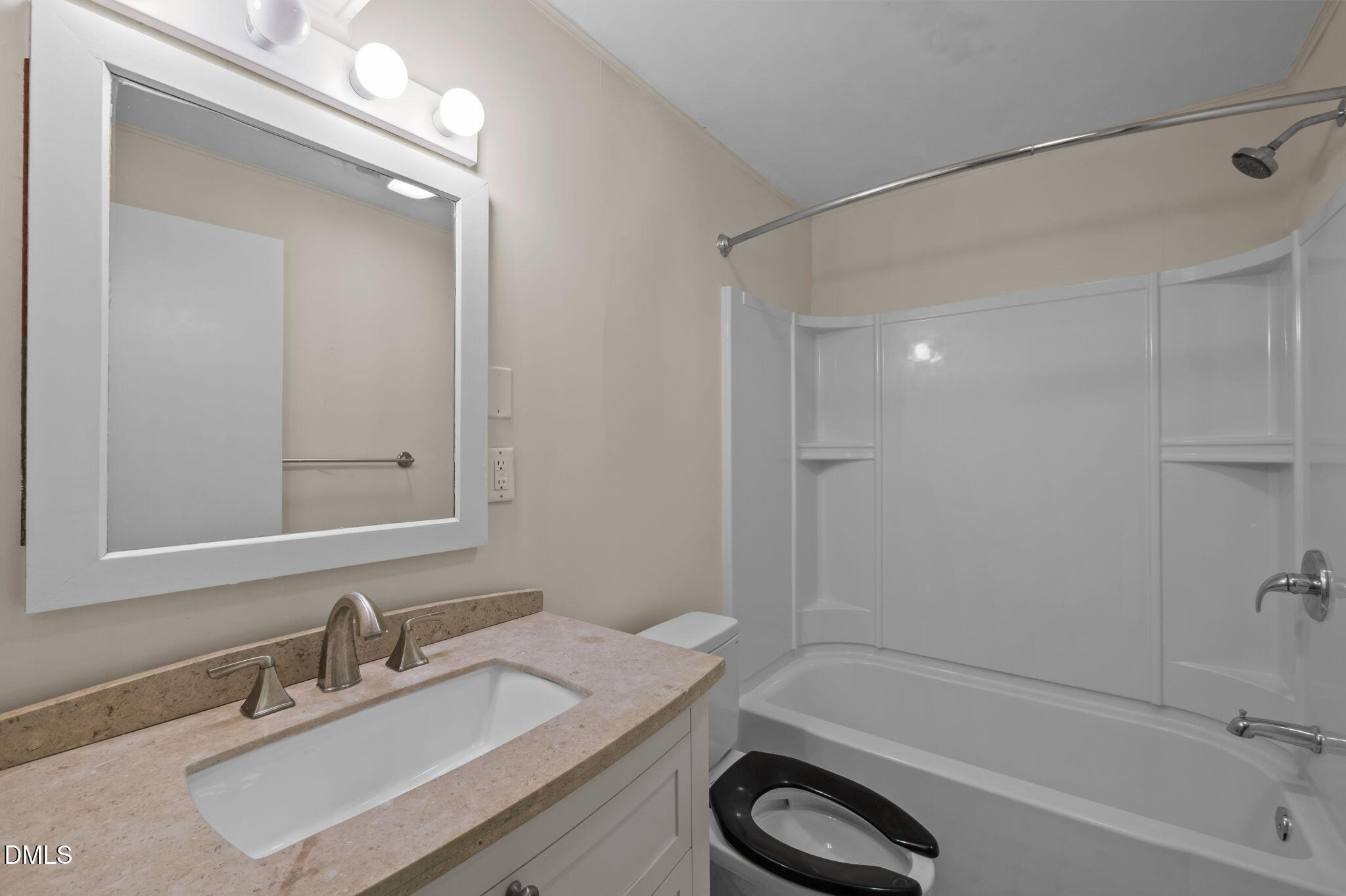 206 Ridge Trail Chapel Hill, NC 27516 - Photo 23 of 32 a bathroom with a granite countertop sink mirror toilet and bathtub