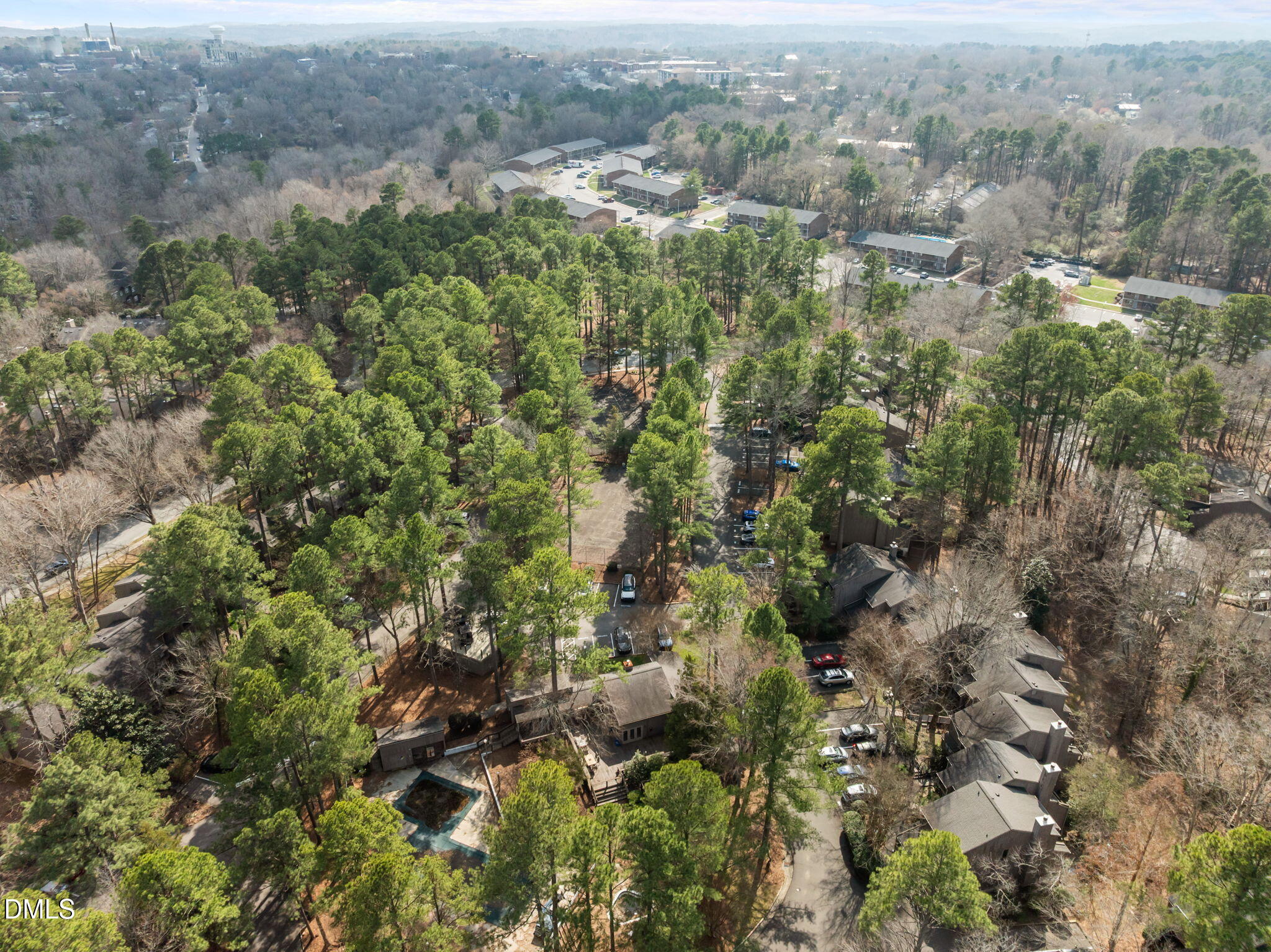 206 Ridge Trail Chapel Hill, NC 27516 - Photo 30 of 32 an aerial view of residential house with green space