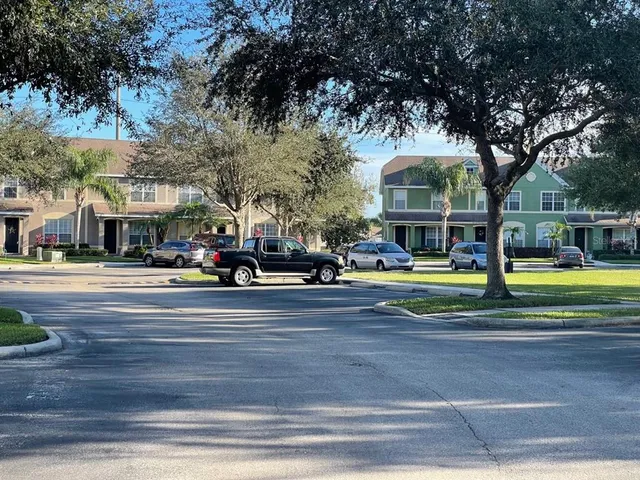a view of street with houses