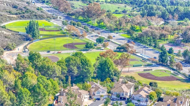 an aerial view of a city