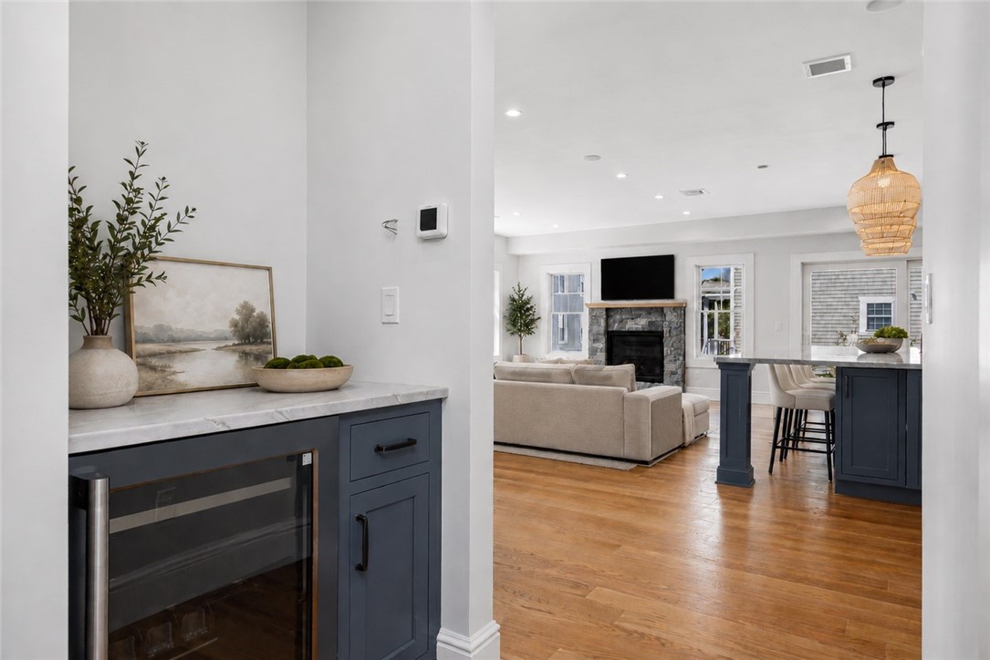 6 Sharon Court Newport, RI 02840 - Photo 16 of 49 Beverage Bar off kitchen. Digitally staged