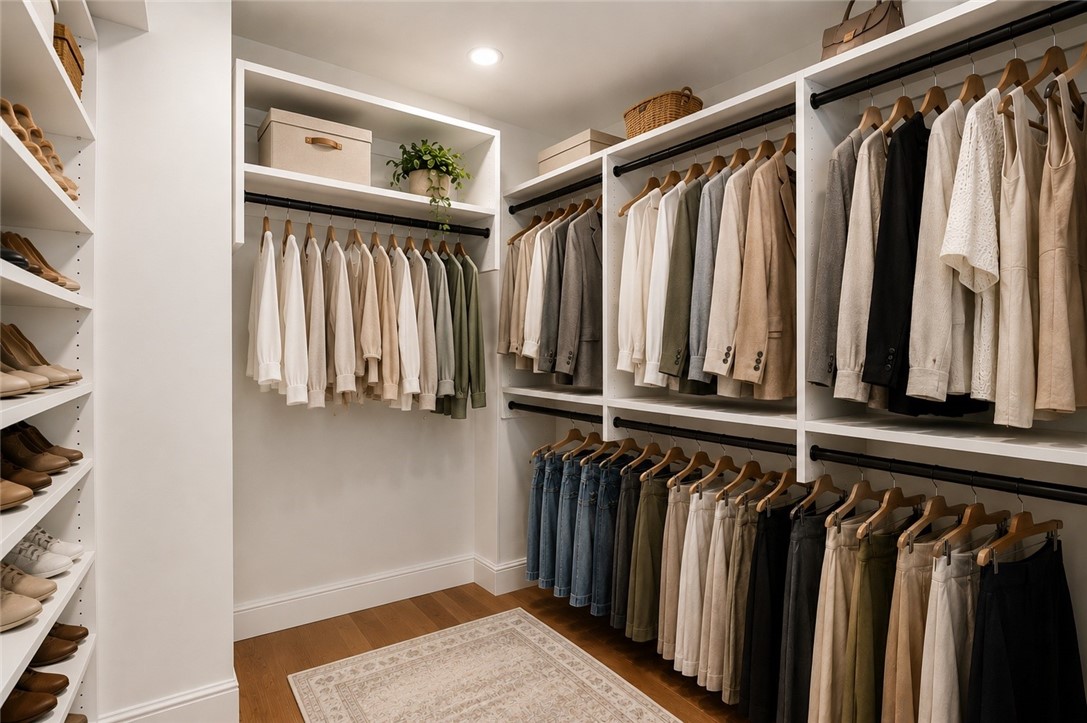 6 Sharon Court Newport, RI 02840 - Photo 29 of 49 Second floor primary bedroom walk in closet. Digitally staged