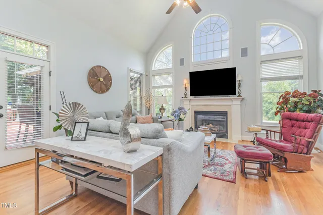 a living room with furniture a rug and a rug