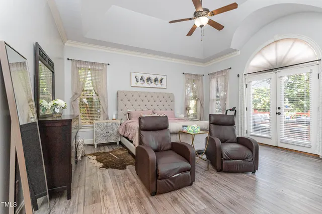 a living room with furniture and a couch