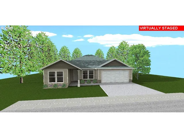 a house with trees in the background